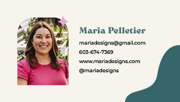 Business card back design
